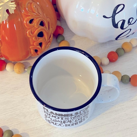 FALL MUG 🍁🍂 Flannels Fall Boots ~ Ceramic Coffee Mug NWT🤎 - Picture 3 of 10